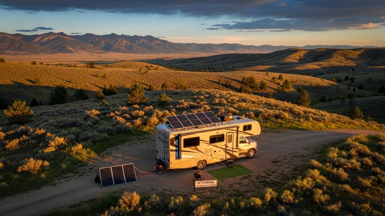 Best Practices for Parked Solar RVing in Wyoming