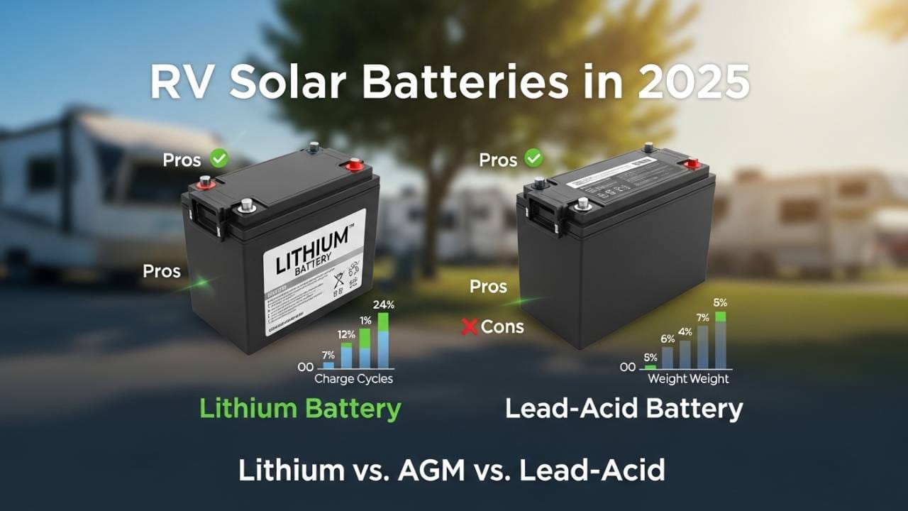 RV Solar Batteries in 2025 Lithium vs. AGM vs. Lead-Acid