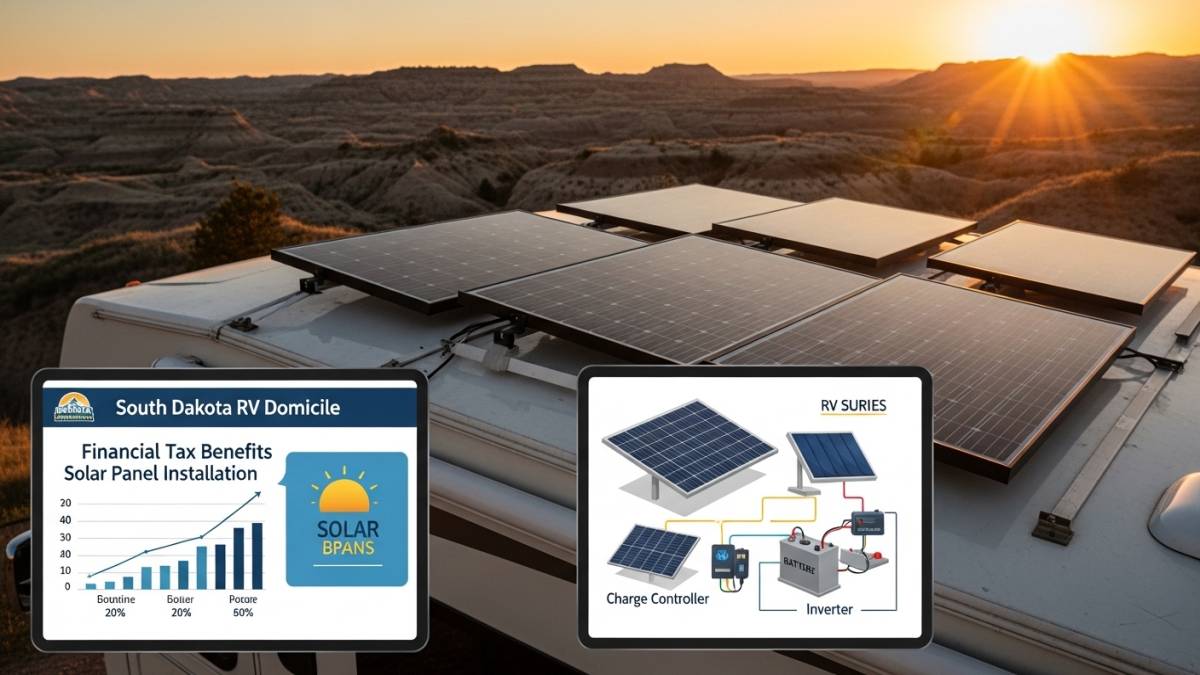 South Dakota RV Domicile Solar Panel Tax Benefits & Setup