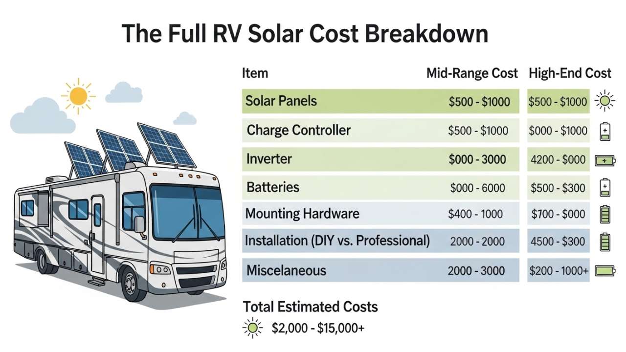 The Full RV Solar Cost Breakdown