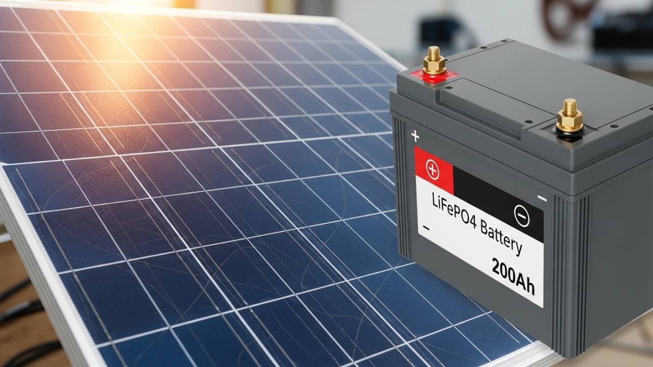 Worked Example 400 Watt Panels and 200Ah Lithium Battery