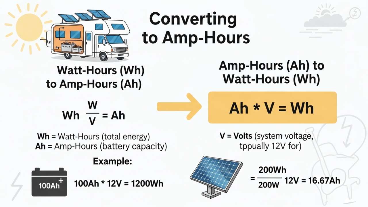 Converting Watt-Hours to Amp-Hours (For Battery Shopping)