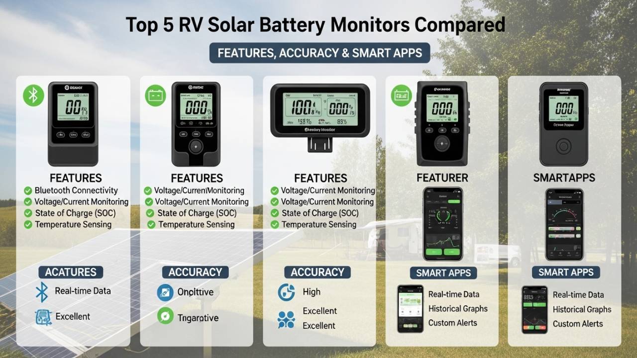 Top 5 RV Solar Battery Monitors Compared