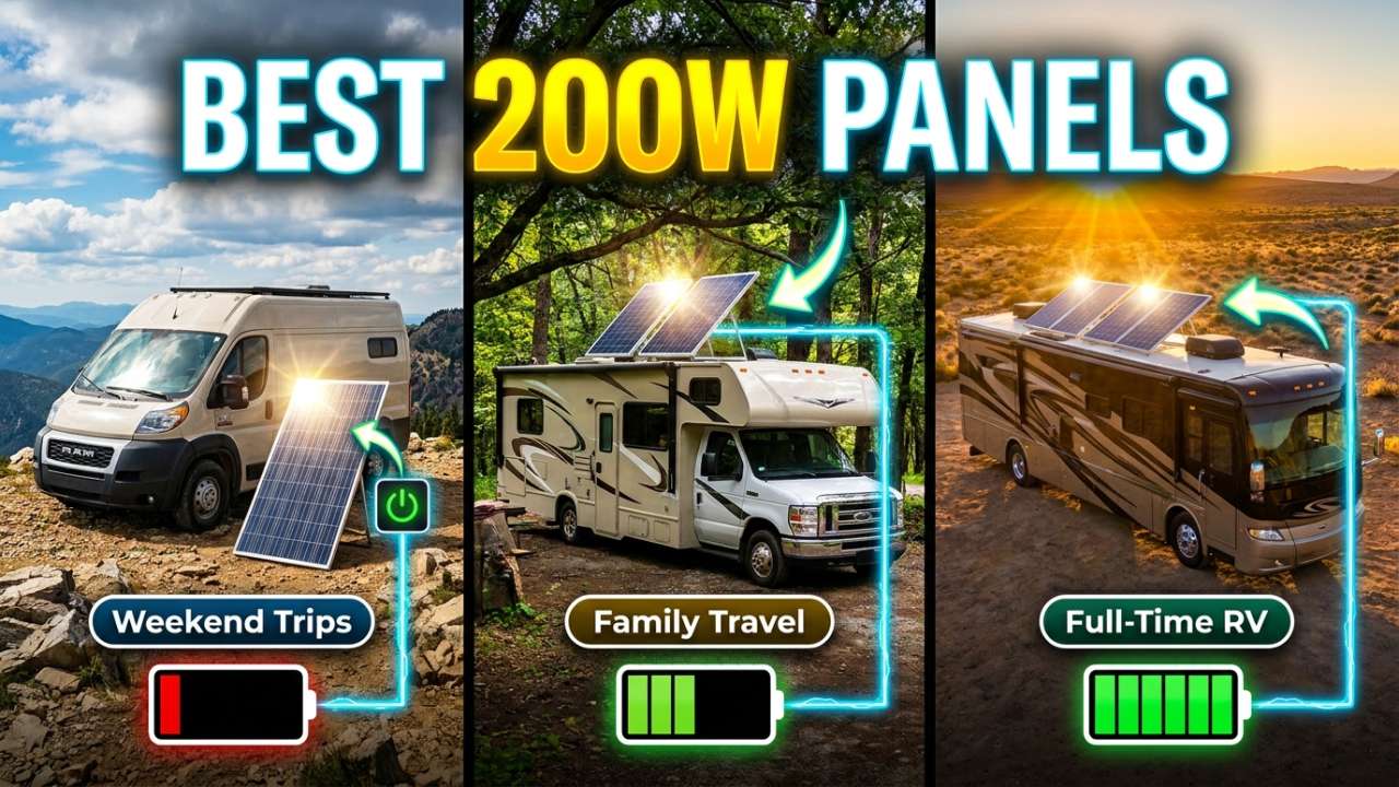 Best 200W Solar Panel Options for Different RV Lifestyles